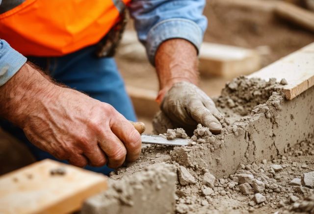 Hands working on foundation repair tools